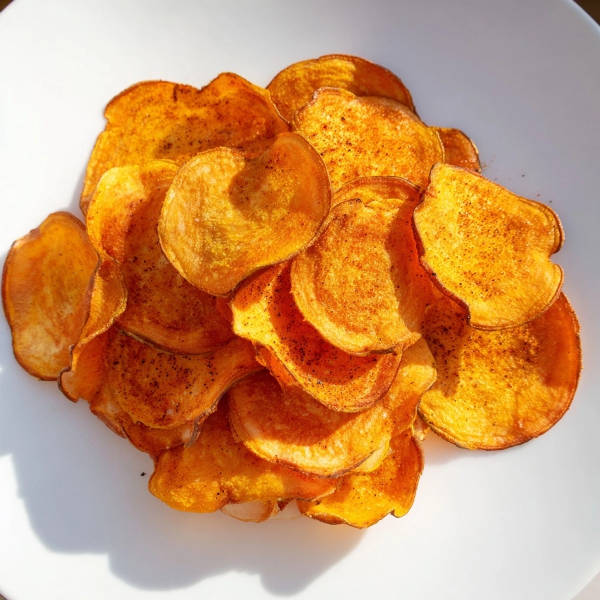 Golden Air Fryer Sweet Potato Chips are a deliciously crispy, healthy homemade snack.
