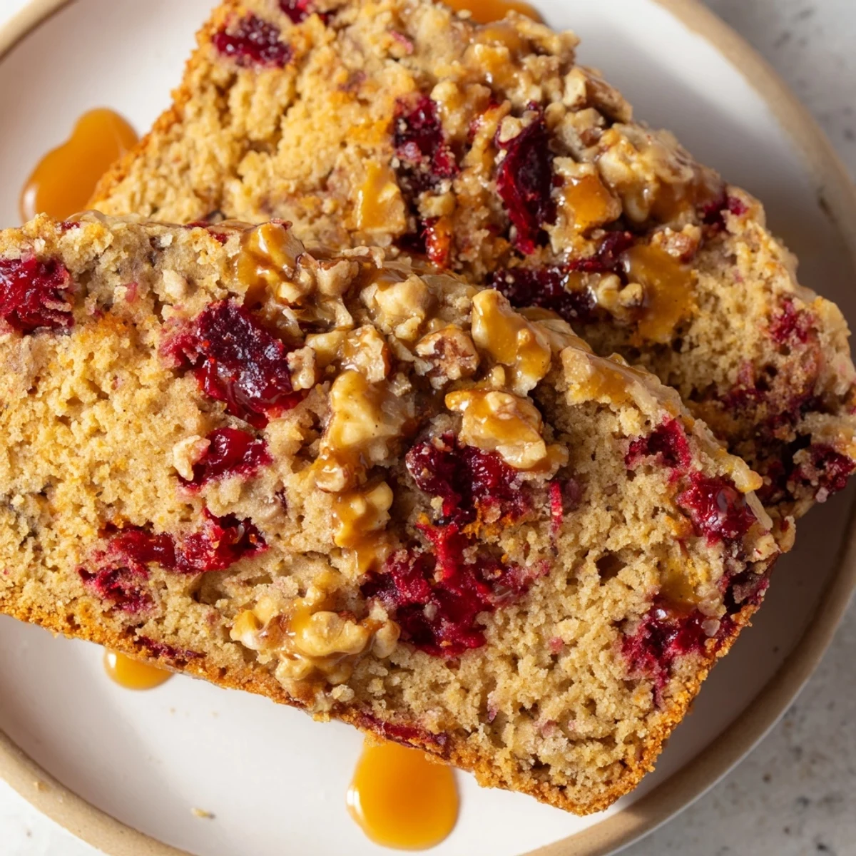 Festive Ginger Cranberry Dutch Holiday Snack Loaf, perfect for cozy winter evenings.  