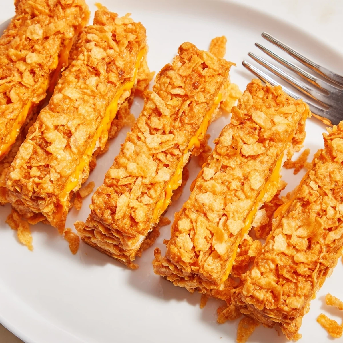 Buttery Flamin Hot Cheddar Biscuit Sticks fresh out of the oven, irresistible snack delight.  
