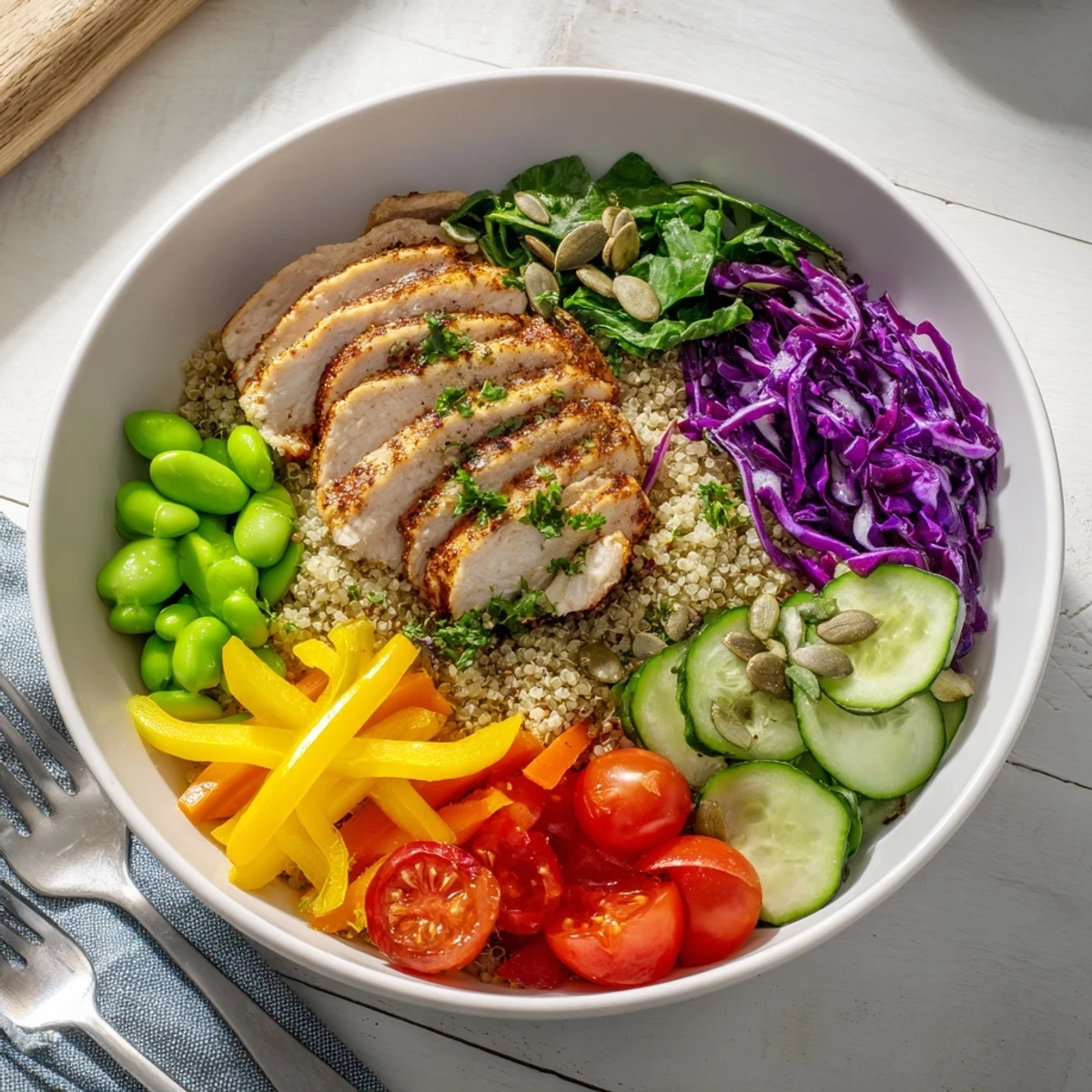 Delectable Healthy Meal-Prep Bowls showcasing layers of nutrient-rich ingredients for easy meals.