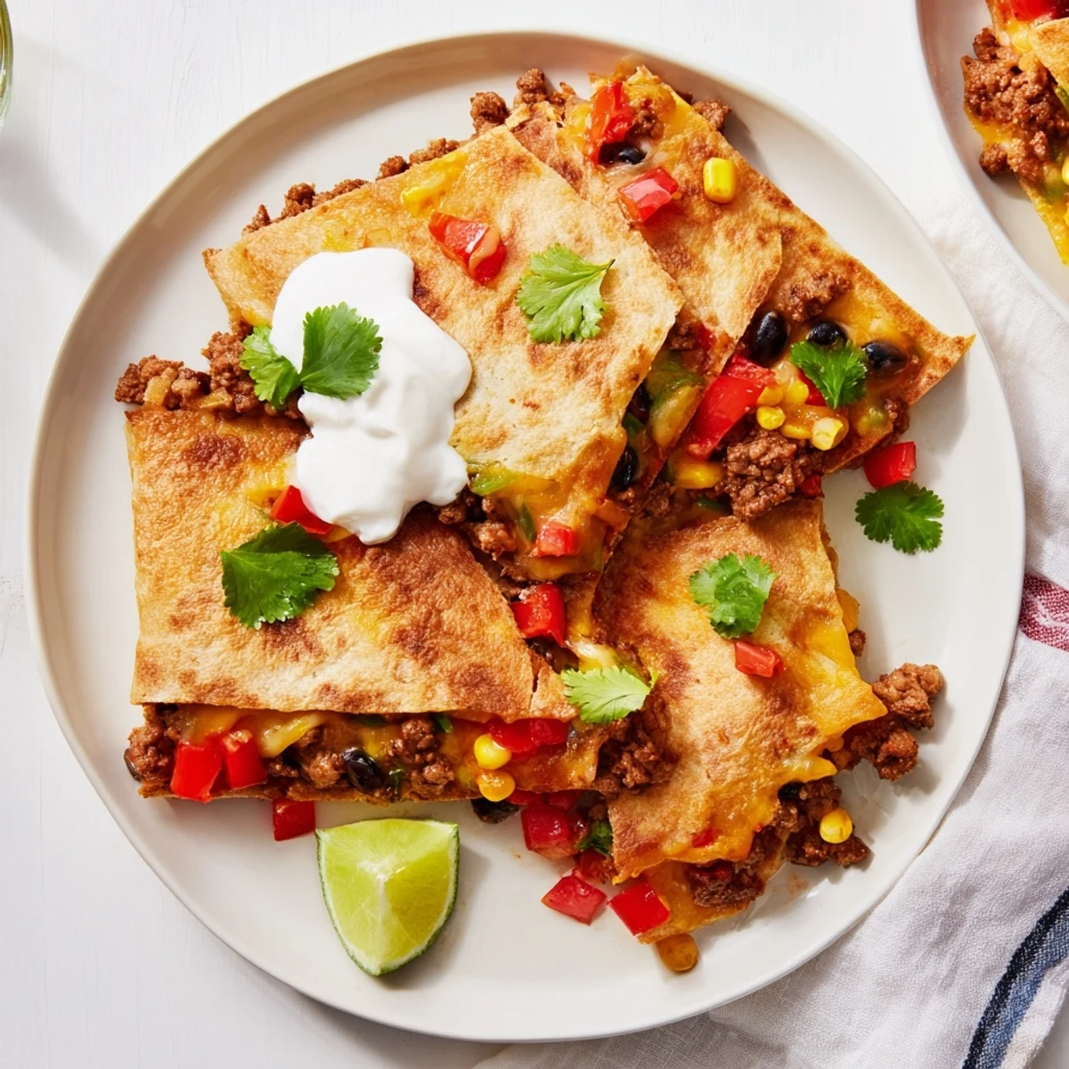 Delicious sheet pan quesadillas with beef, perfect for a quick family dinner.