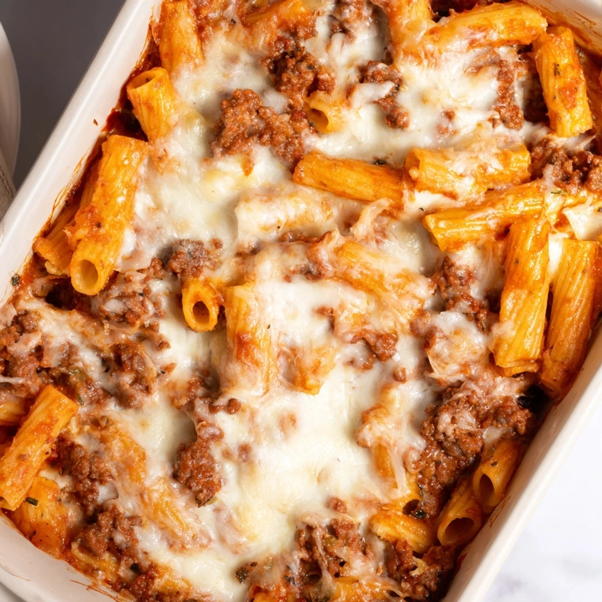 Cheesy Beef Penne Bake