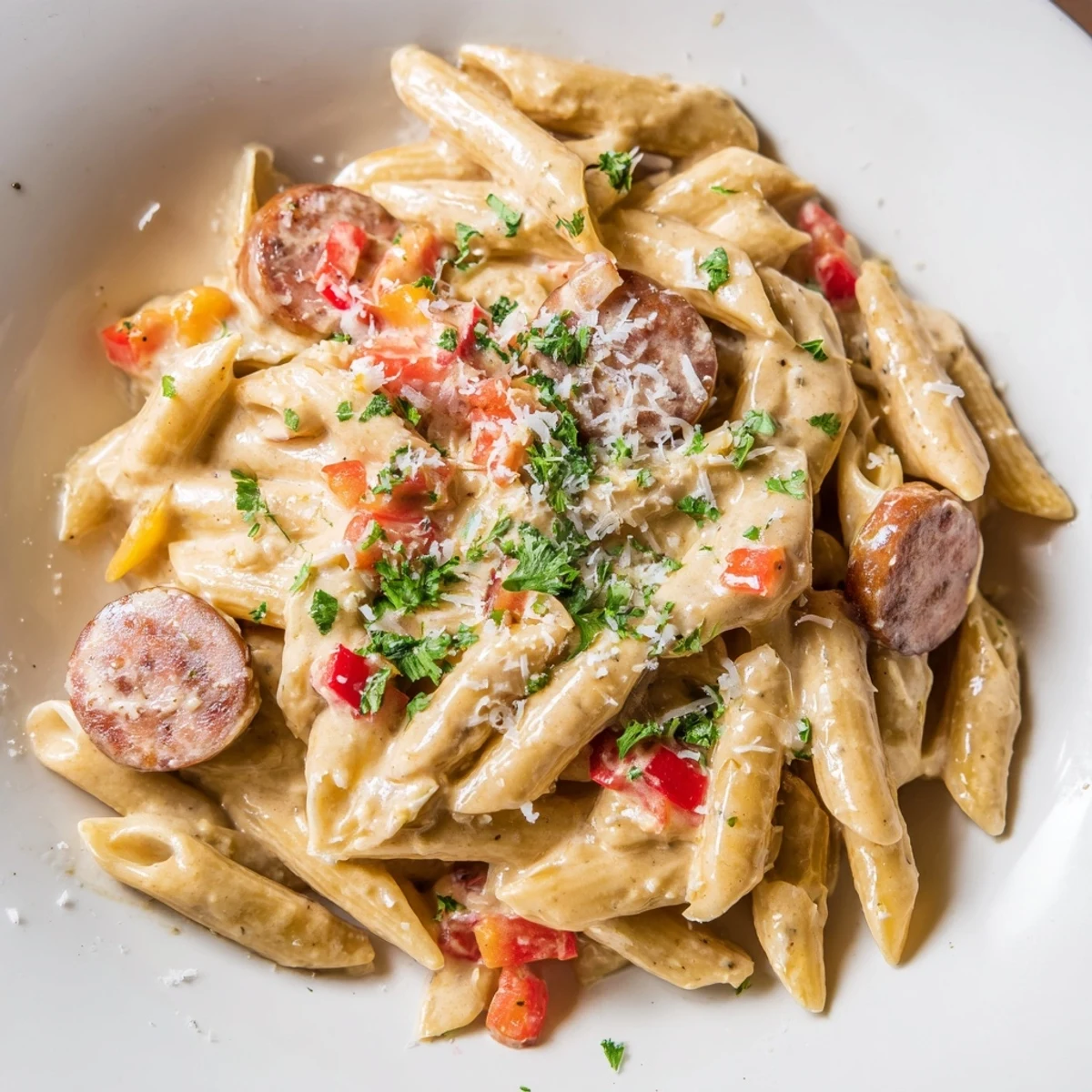 Smoked Sausage Cajun Alfredo