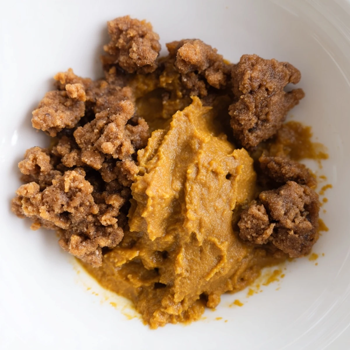 Golden-brown pumpkin crisp, steaming from the oven, ready to be served for dessert.