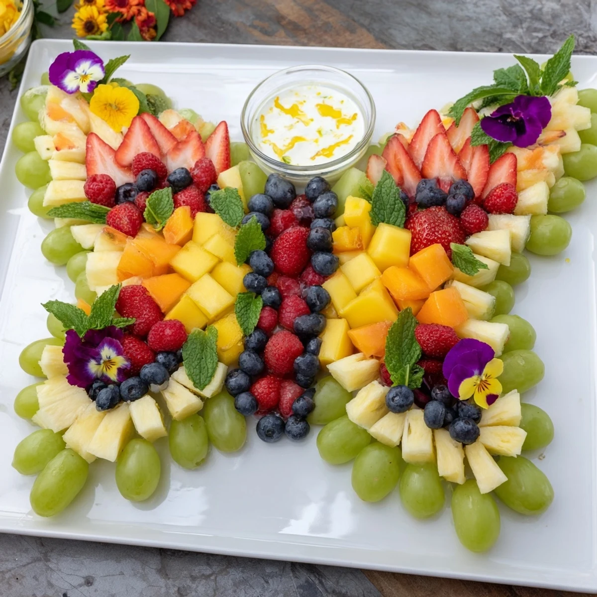 Butterfly Garden Fruit Board