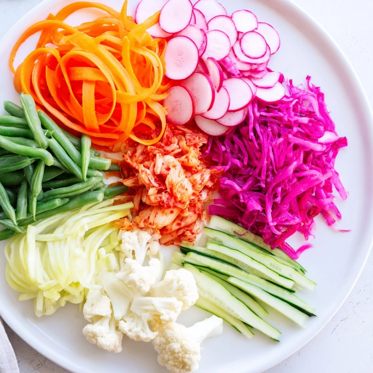 Vibrant image of The Pickled & Fermented Feast, arranged with colorful, tangy vegetables ready to eat.