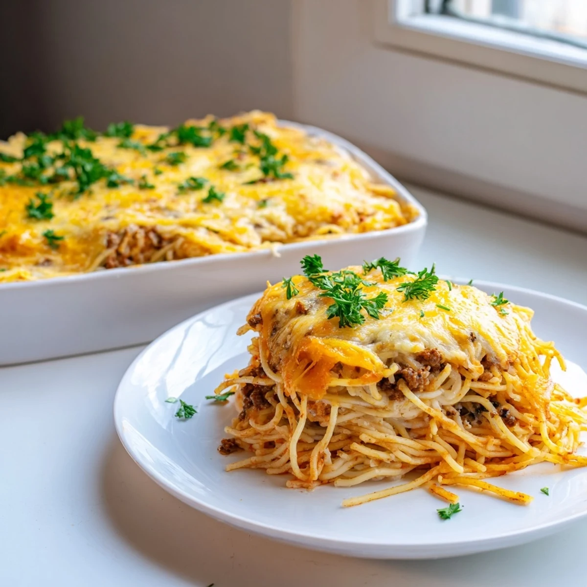 Tinis Baked Spaghetti Dish