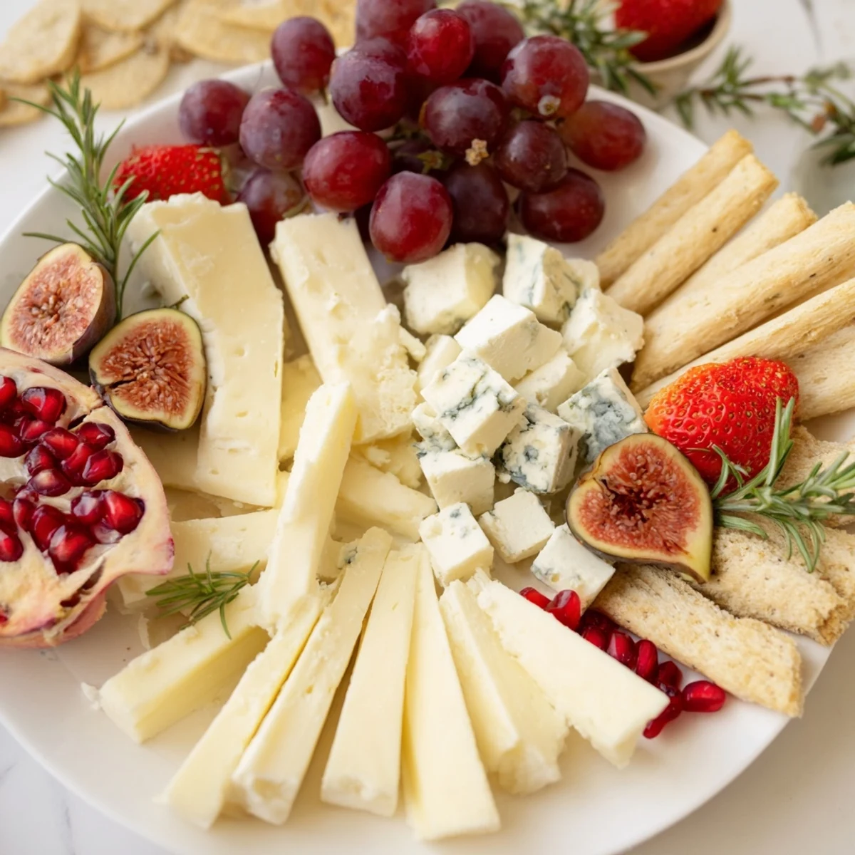 A decadent The Final Curtain grazing board with overflowing cheeses, fruits, and charcuterie, ready to enjoy.