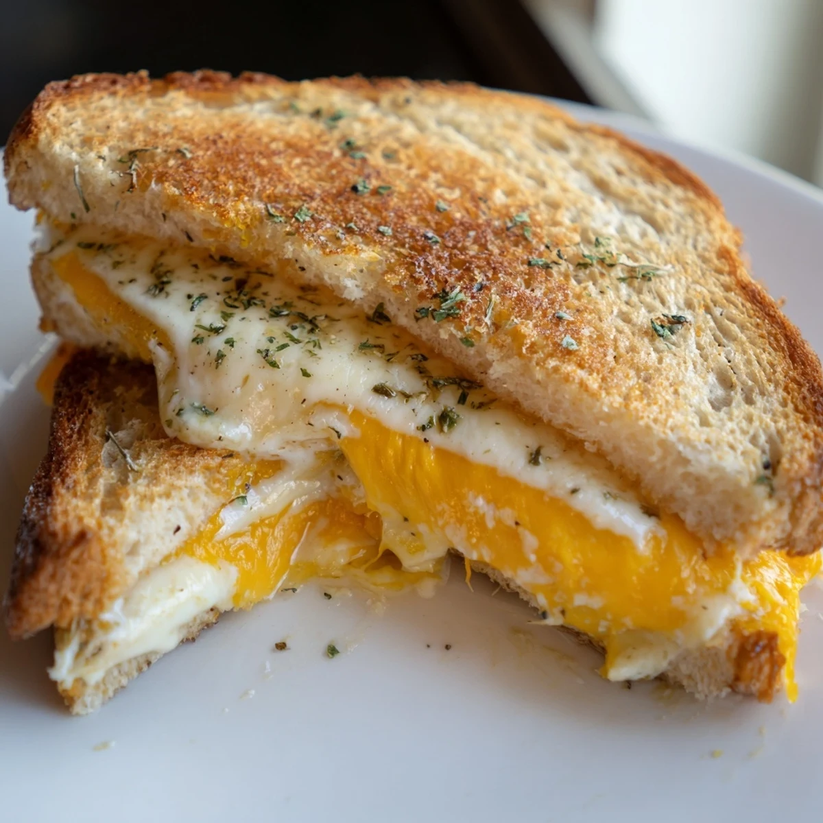 Garlic Butter Mayo Grilled Cheese