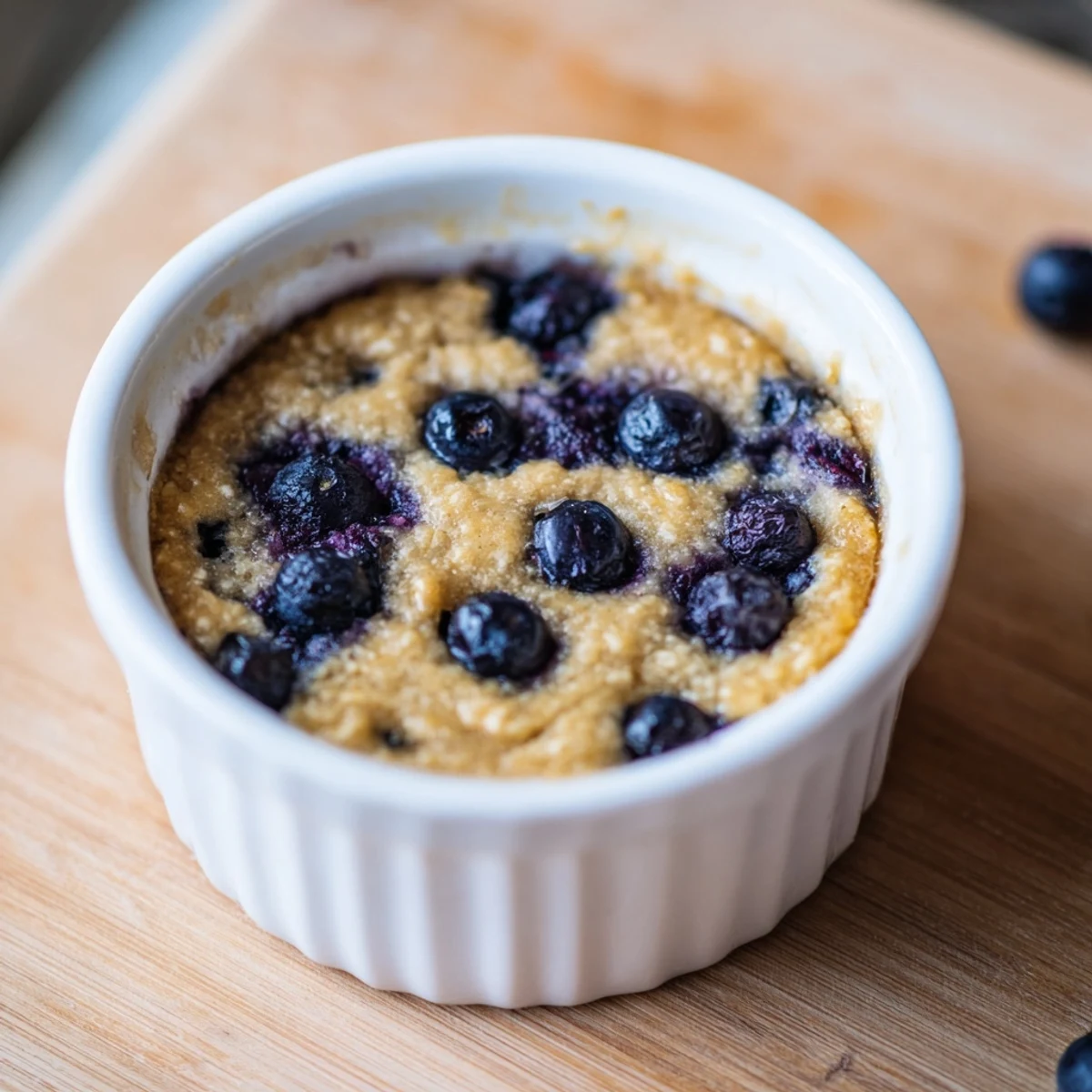Freshly baked Blueberry Baked Oats, a simple and satisfying breakfast with a golden crust and juicy blueberries.