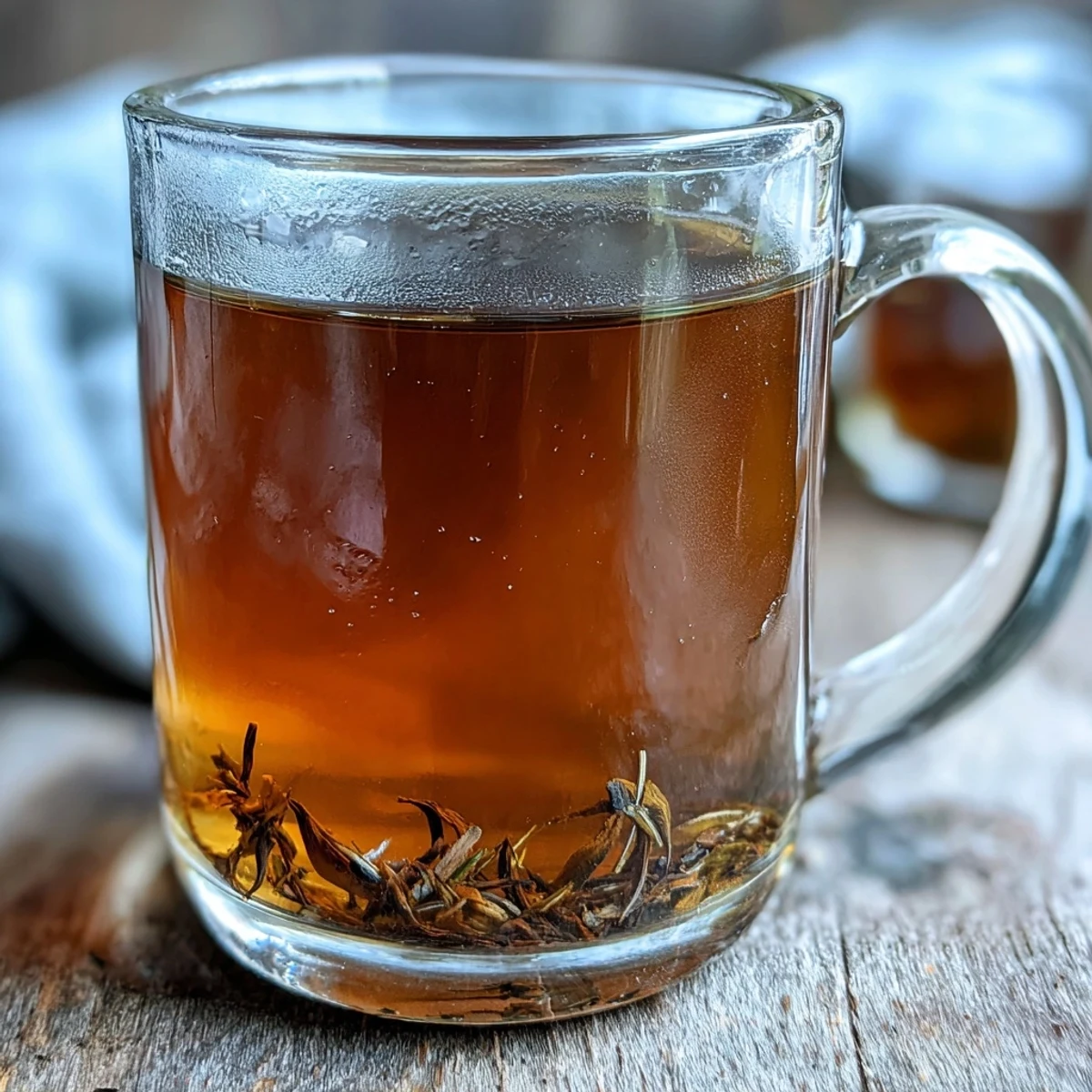 A warm mug of Hojicha Americano, showcasing its deep amber hue and steam rising, perfect for a cozy afternoon beverage.