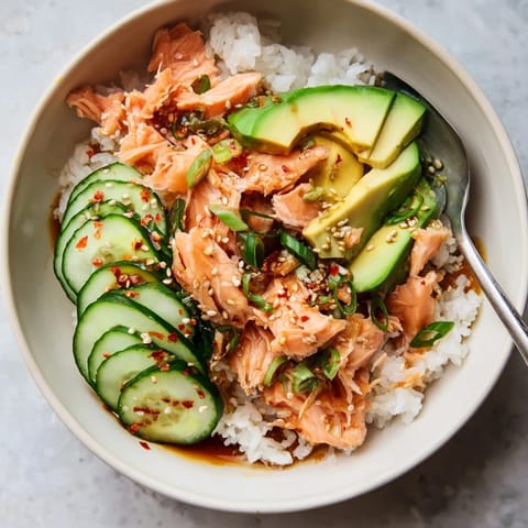 Leftover Salmon Rice Bowl