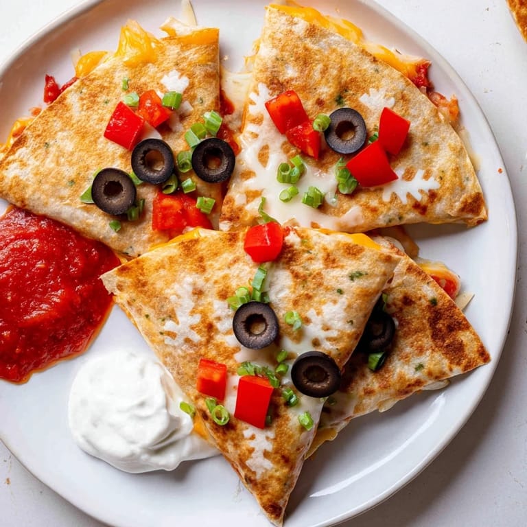 Melted cheese fills each cutout on these Express Snowflake Quesadillas, offering a fun, cheesy, quick meal idea.
