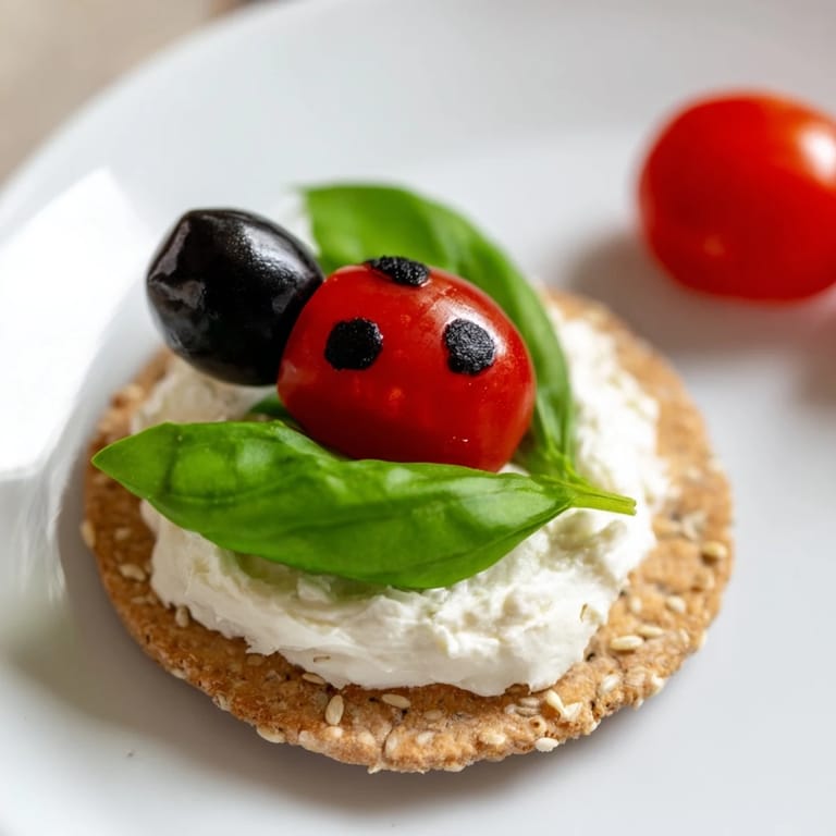 Easy Ladybug Love Picnic Finger Foods: Delightful bite-sized snacks; imagine the balsamic glaze ladybug spots.