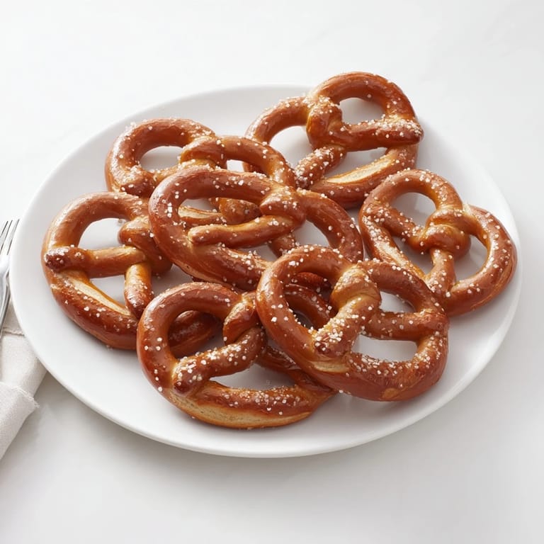 Freshly made Bretzels Anneau de Fête, a festive bread, with a beautiful dark crust and inviting aroma.