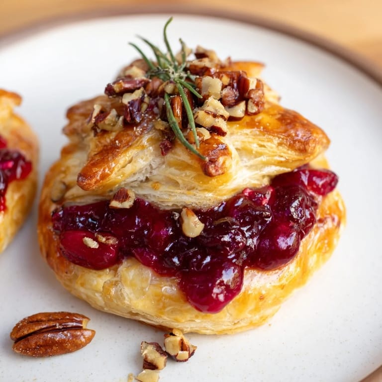 Warm, baked Brie en Croûte Pine Tree glistening from an egg wash and ready for sharing.