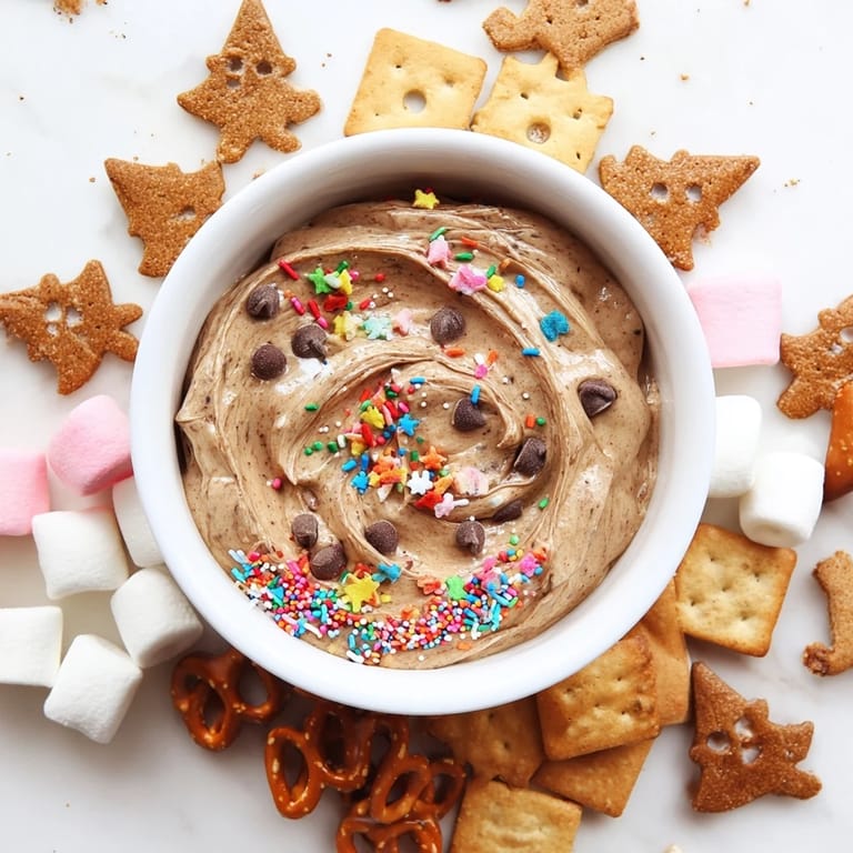 A close-up of a festive Gingerbread House Dip board, overflowing with holiday cheer and flavor.