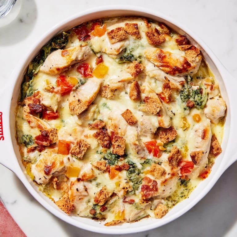 A beautiful serving of Marry Me Chicken Casserole with a creamy texture, perfect for a cozy dinner.