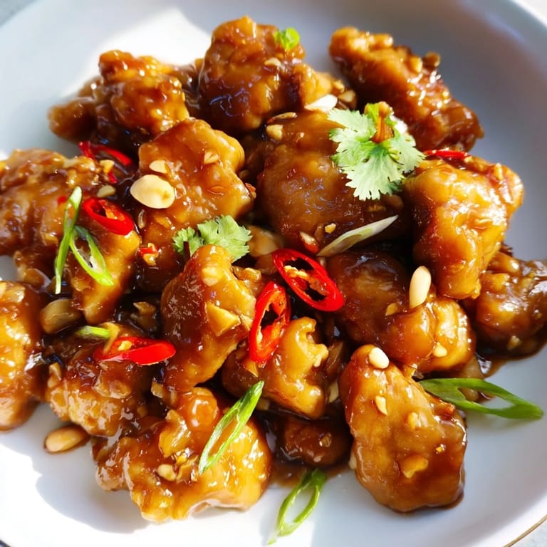 Golden-brown bite-sized pieces of Vietnamese Caramel Chicken, a sweet and savory, flavorful dish.