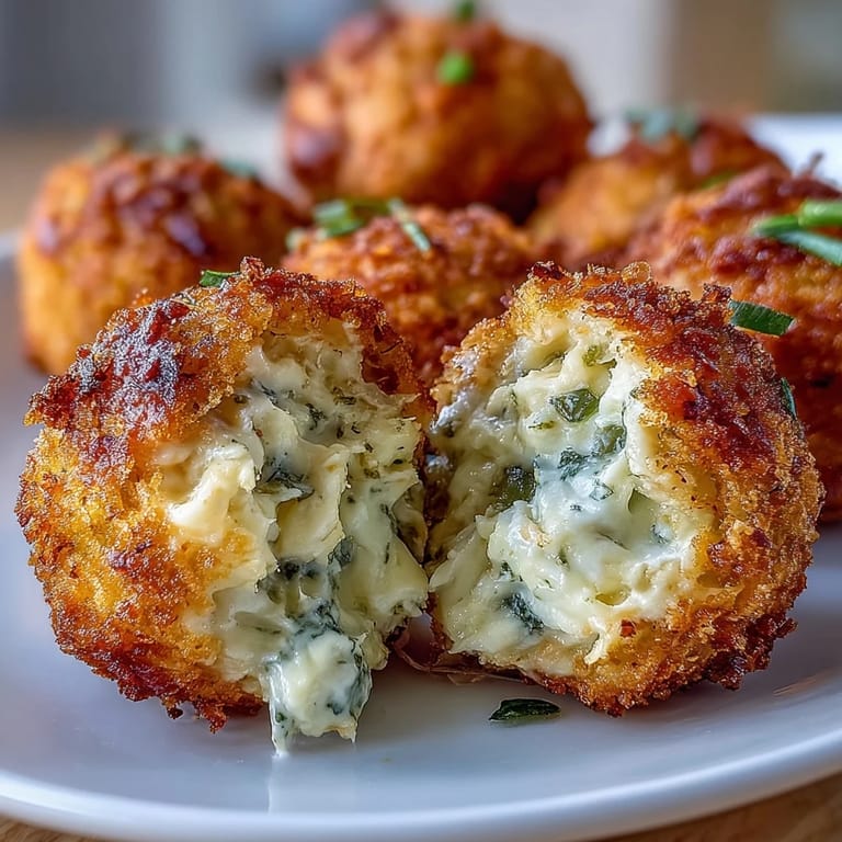 A platter of Cajun Crab Poppers garnished with fresh parsley, served alongside lemon wedges and a creamy dipping sauce for a zesty appetizer spread.