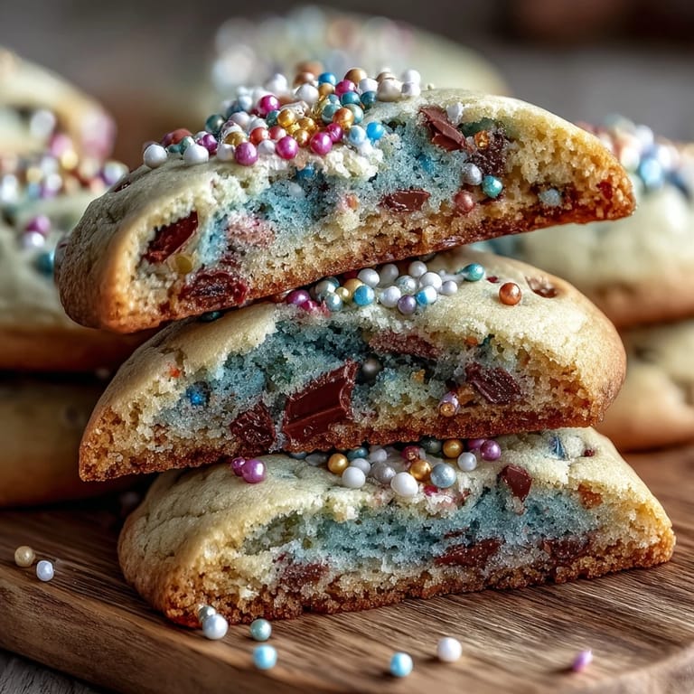 Soft, buttery sugar cookies featuring whimsical pastel swirls, inspired by Cookie Run Kingdom, ideal for birthday parties.  