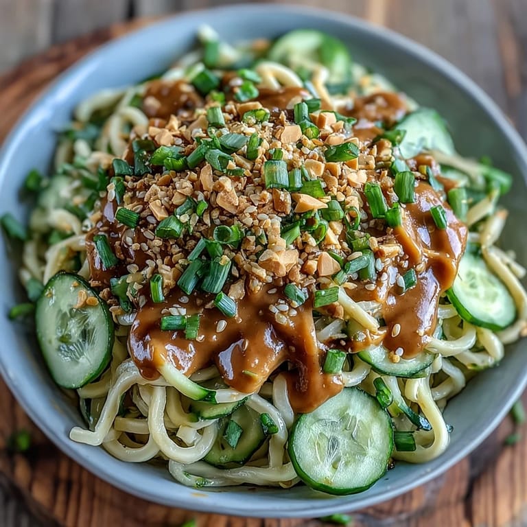 Vibrant, chilled Asian-inspired noodles perfect for a quick, flavorful lunch.